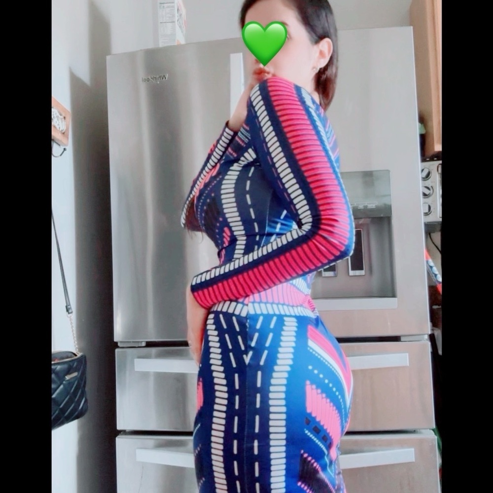 Colorful Geometric Bodycon Dress